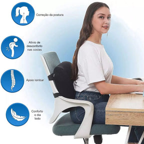 Almofada Ortopédica Lombar Para Home Office